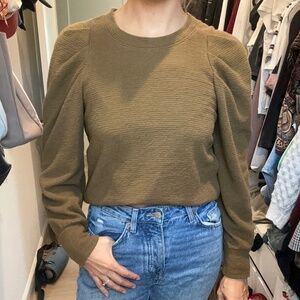 Madewell long sleeve top with sleeve detail